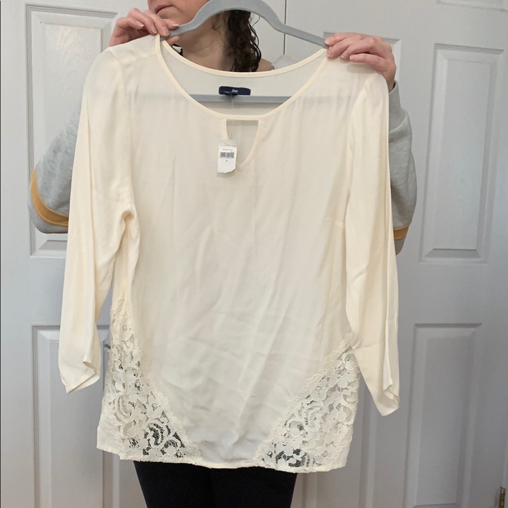 Gap Elegant Cream Lace Women's Top